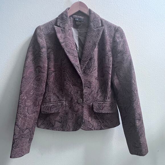 Grace Elements Tapestry Blazer size 4 Grandma 90s Vintage Retro Granny Casual - Picture 1 of 7